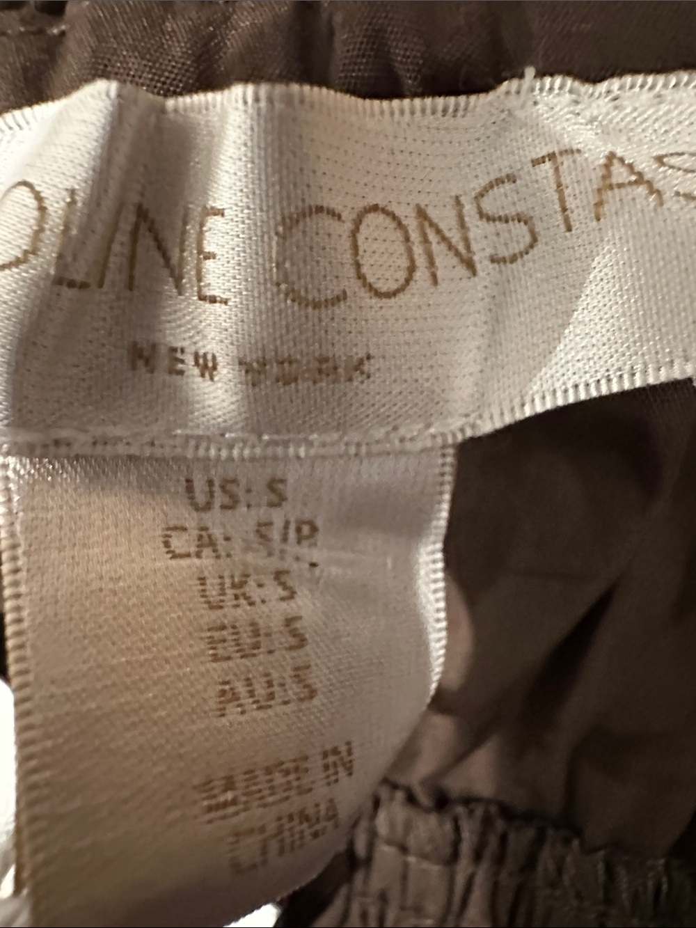 NWT Caroline Constas Chocolate Brown Smocked Midi Dress Size Small - Picture 4 of 8